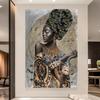 Abstract Figure Canvas Painting African Women Portrait Posters And Prints Wall Art for Living Room Home Decor Picture