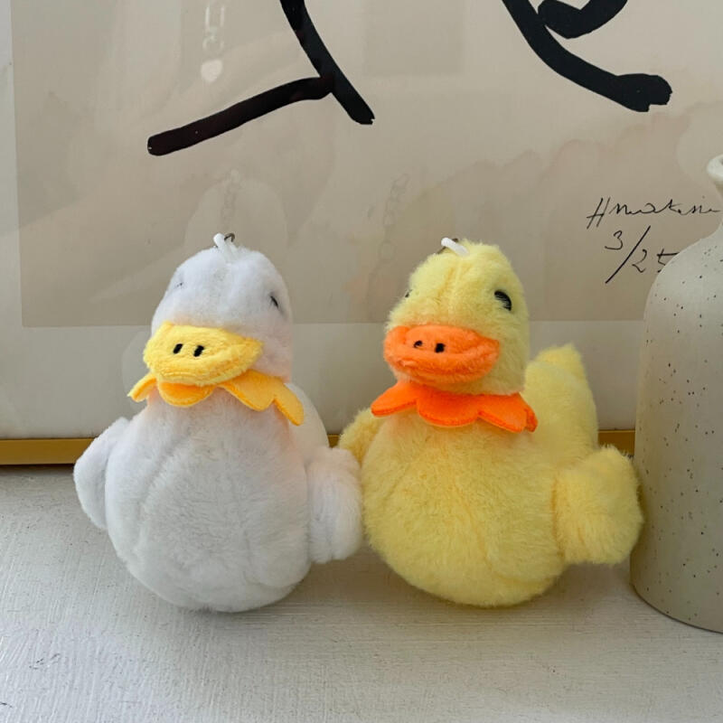 Cute duck keychain doll bag backpack key ring