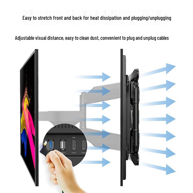 Supporto a parete per TV NB P65 a movimento completo