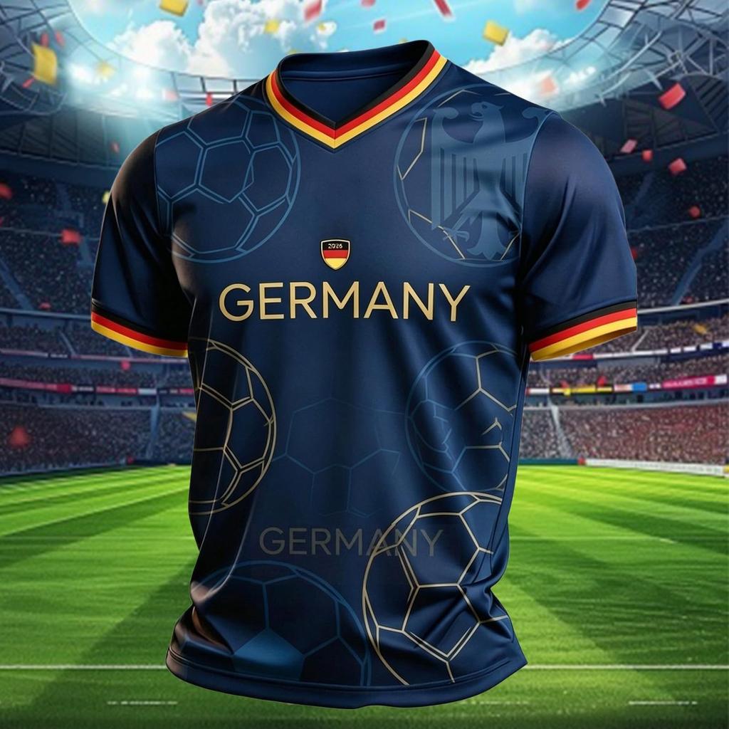 Men's Casual Printed V Neck Lightweight Breathable Short Sleeve Shirt Suitable for Everyday Wear and Outdoor Activities
