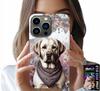 Hülle für iPhone 14 Pro - Hund Hunde Husky Hundemuster + Glas