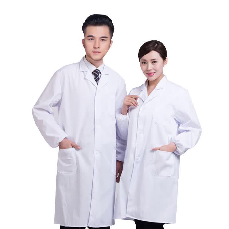 Moufu Unisex Long-Sleeve White Lab Coat L (170cm)