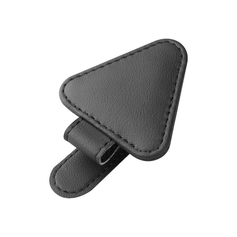 1Pc Car Sunglasses Holder Sun Visor Sunglasses Clip PU Glasses Case Mount Ticket Card Clip Car Interior Accessories