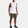 Under Armour Solid Color Large Logo Print Sports Training Breathable Casual Shorts Men Bottoms Green 1370394-361