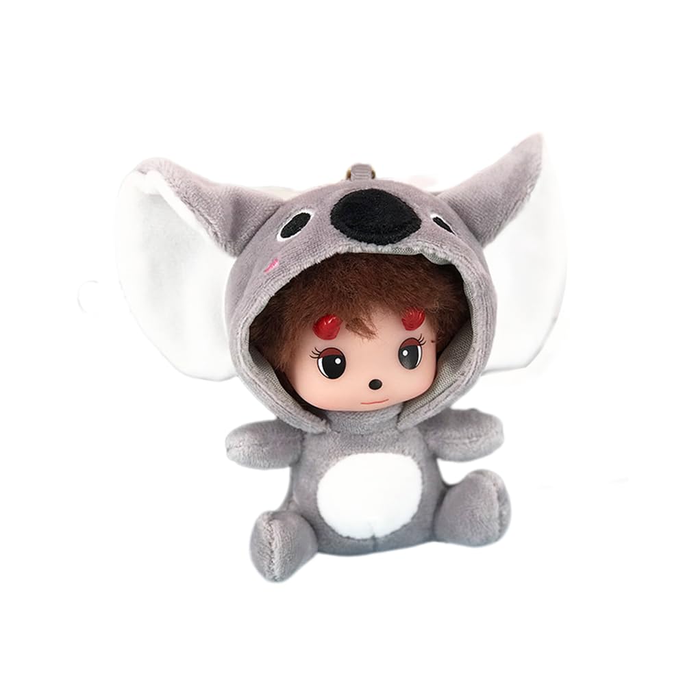 

Monchhichi Plush Baby Large Face Keychain [XVIOVNBSII] Toy, Monchhichi, (Gray)