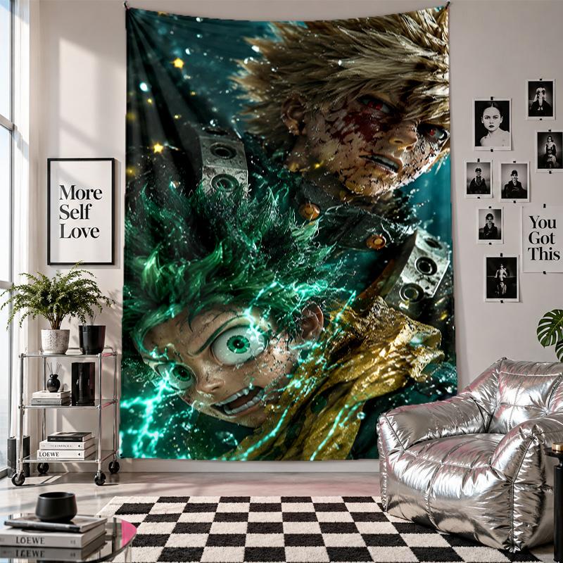 Wall TapestryMy Hero Academia Art Hanging Cloth Decorative Background Cover for Room Decoration