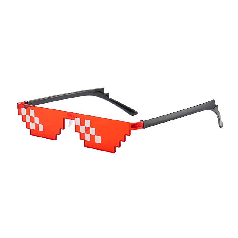 RMM brand Cool fashion unisex Punk Sunglasses square Individuality mosaic sunglasses code pixel glasses for women men