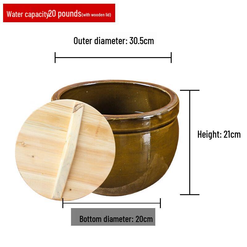 Traditional Ceramic Rice Wine Fermentation Jar
