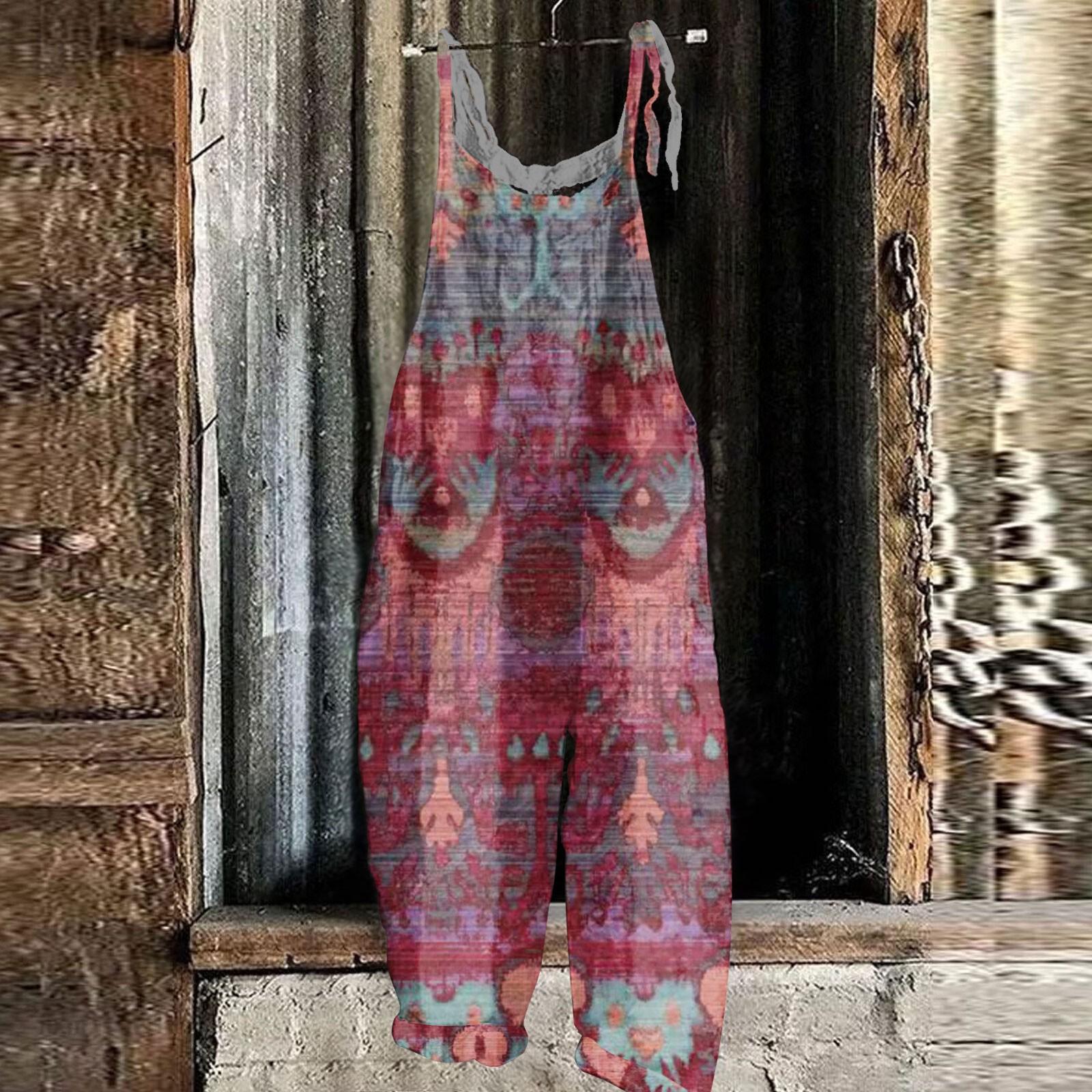 Женский комбинезон с цветочным принтом — фото 5