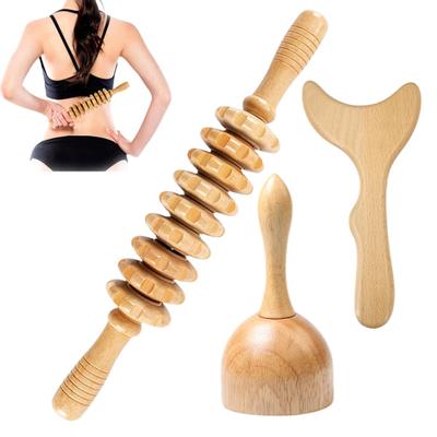Houttherapie Massagehulpmiddelen Fascia Cellulitis Verwijderaar Lichaamsvormend Hulpmiddel Gezicht Schouder Arm Vormende Massager voor het Verlichten van Spierpijn Stijfheid