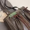 Commuter Vintage Underarm Bag Women's Bow Double Pocket Tote Bag Large Capacity Shoulder Bag