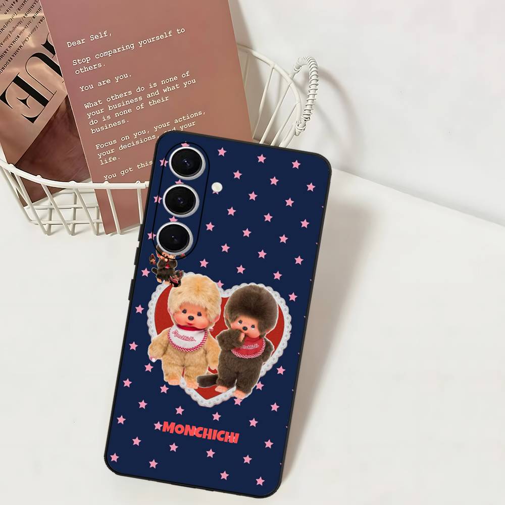 

Cute M-Monchhichi Phone Case For Samsung S 24 Fe 25 Ultra Plus 20 Lite 21 30 22 23 24 22 Ultra 5G Fundas Samsung S20 Plus 5G
