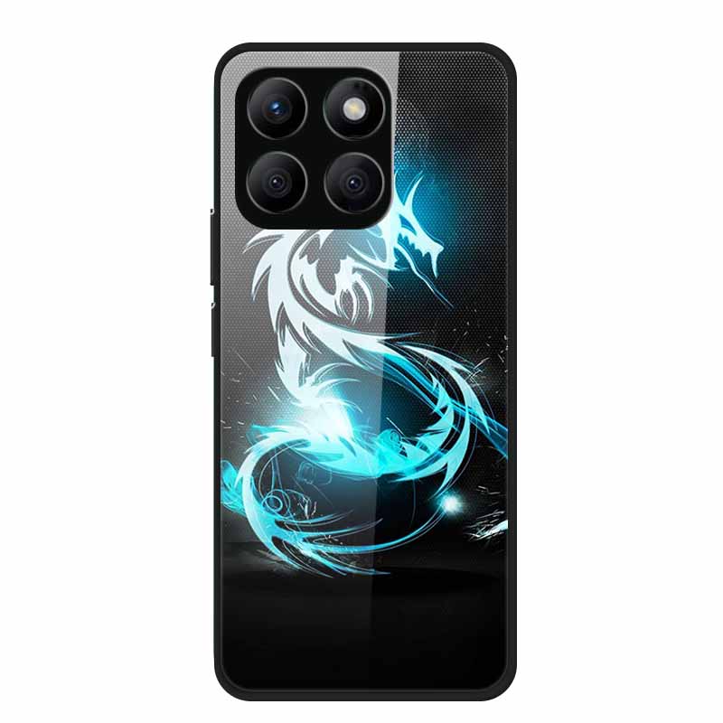 Glass Hard Back Cover For Honor X8C X8B X8 4G 5G Honor 400 Smart Phone Case Soft TPU Bumper Tempered Glass Case Coque Funda Capa