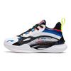 Li Ning Youth Team 2.5 Scarpe da Basket Mid-Top Comode in Mesh Antiscivolo Ammortizzanti Bambino scarpe da basket Bianco Nero YKBS050-1