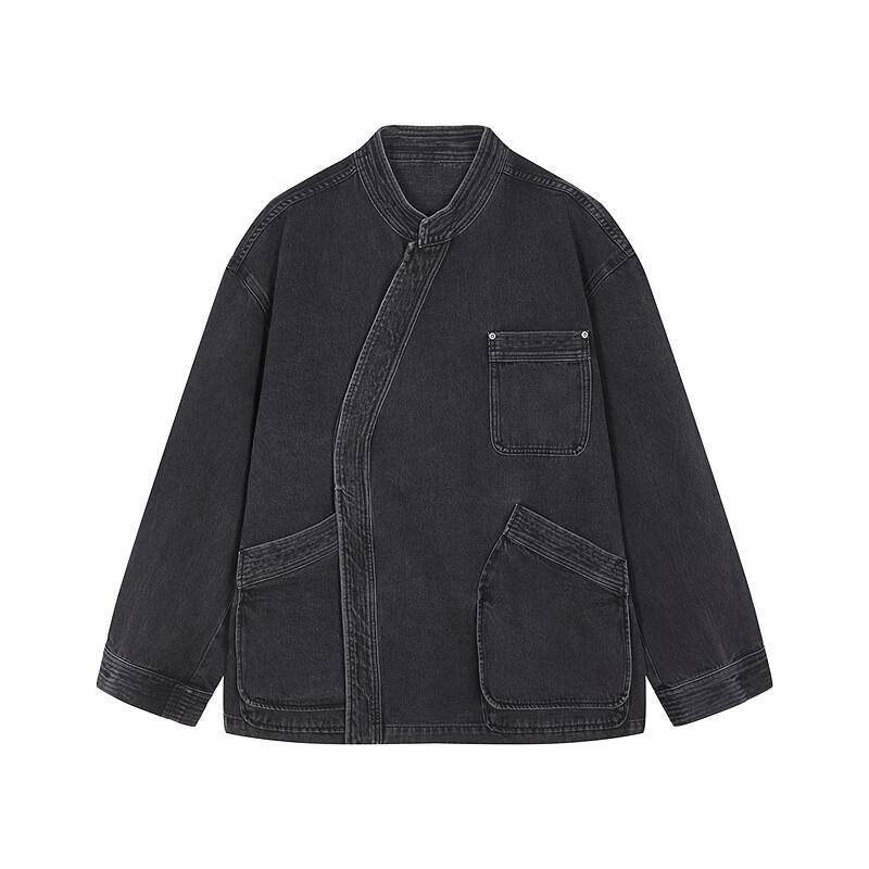 CROQUIS Men's 2025 Spring Casual Stand Collar Denim Jacket