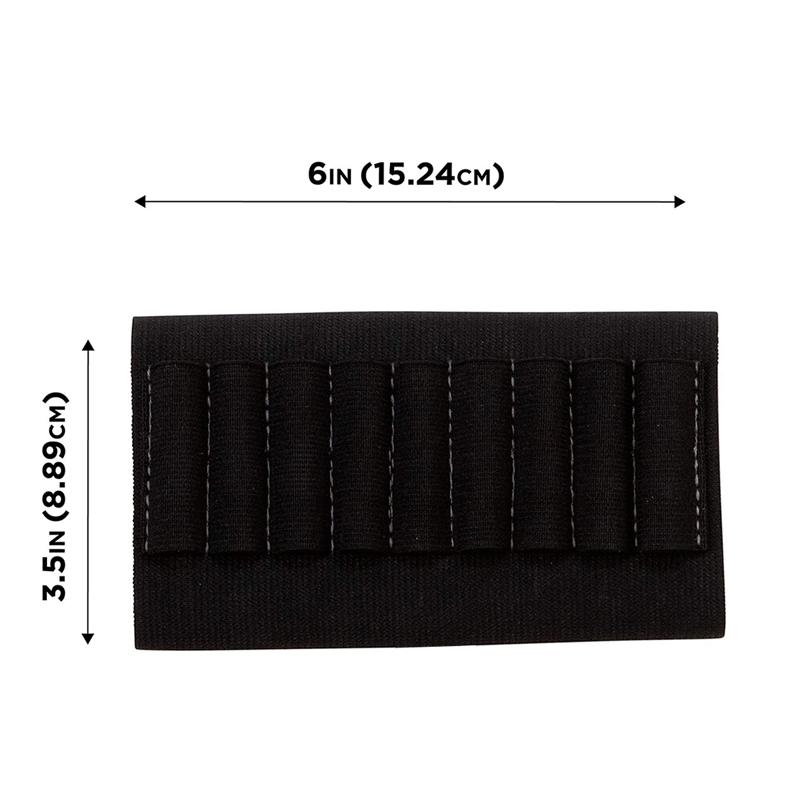 9 Rounds Rifle Buttstock Elastic Nylon Shell Ammo Holder Cartridge Shot Gun Shell Magazine fits most hunting rifles