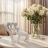 Man and Dog Statue Decoration Unique Figurine Resin Crafts Small Home Decor 6.2x5.3 Inch Memory