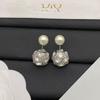 Dica 2025 Rhinestone Earrings: Classic Silver Needle Luxury Niche Design Versatile Studs