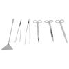 Aquarium Tools Kit Stainless Steel Scissor Tweezer Spatula Terrarium Tools Set with Storage Bag for