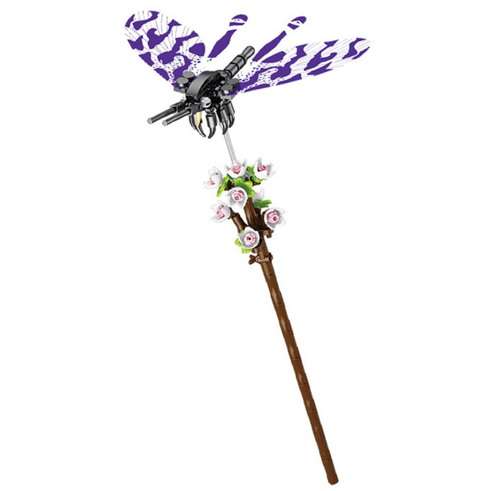 City Creativity Insect Bouquet Bonsai Potted Plant Flower Bouquet Building Blocks Bricks Model Home Decoration Toy For Kids
