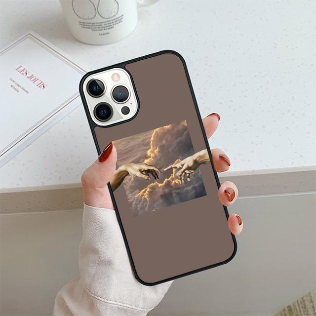 

Hand Art Aesthetic Phone Case For iPhone 17 Air 14 15 16 13 12 Cover For Apple 14 15 16 Pro Max Plus Coque iPhone 11pro max