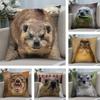 Rock Hyrax Animal Pillow Case Short Plush Pillow Covers Sofa Decorative Gift Home Double-sided Printing Cushion Cover