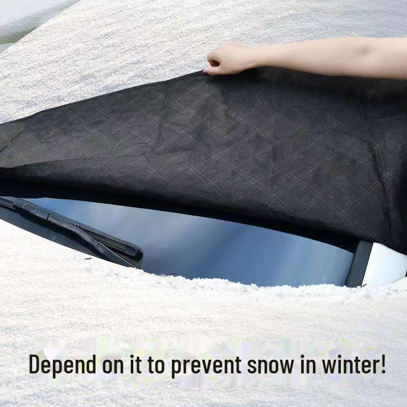 Thickened Car Winter Snow Shield with Antifreeze Cotton Half Cover