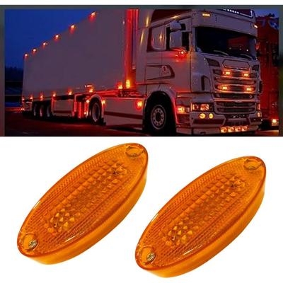 APSMOTIV 2PCS LED Marker Lights Trailer 12V Waterproof Trailer Amber Side Marker Clearance Lights for Trailers Lights Semi Trucks...