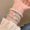 Dopamine-Color Beaded Star Bracelet: Stylish Niche Design, Perfect Gift for Friends