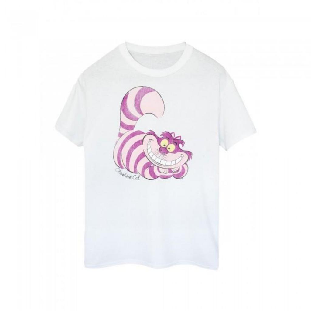 Alice In Wonderland Womens_Ladies Cheshire Cat Boyfriend T-Shirt