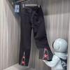 American Retro Zipper Jeans Men's New Summer Casual Straight Pants High Street Vibe Trendy Brand