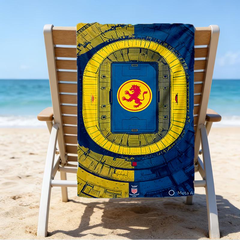 Braunsch-weiger Sportemblem Strandtuch - Weiche, Saugfähige Mikrofaser, Leicht, Ideal für Den Strand, Partys, Reisen, Camping Fan-Geschenke