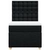 Maison Exclusive - Sommier à lattes de lit avec matelas Noir 90x190 cm Tissu