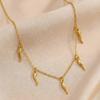 Vintage Italian Horn Pendant Necklace for Women Stainless Steel Gold Plated Chili Pepper Charm Choker Necklace Amulet Jewelry