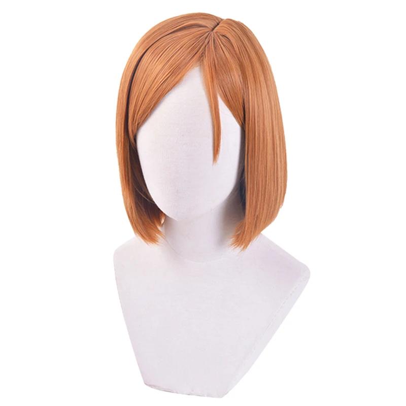 Anime Jujutsu Kaisen Kugisaki Nobara Cosplay Costume Top Skirt Halloween Wigs Women Waist Bag Fancy Party Dress Set