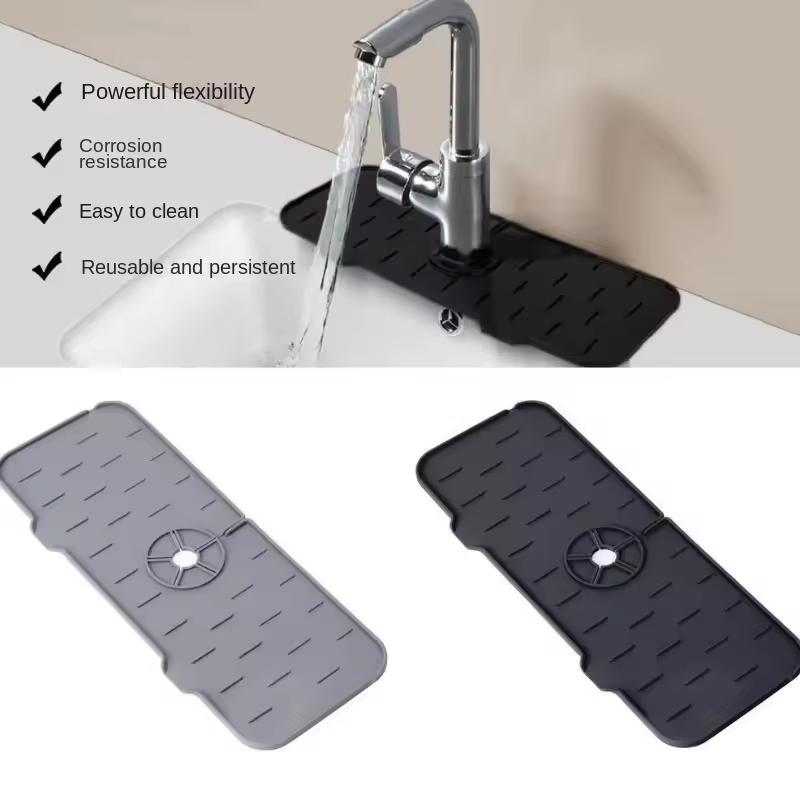 Food Grade Silicone Two-way Drainage,splash Proof Pad, Anti Slip Anti Fouling,bathroom/kitchen Drying Pad,countertop Protection