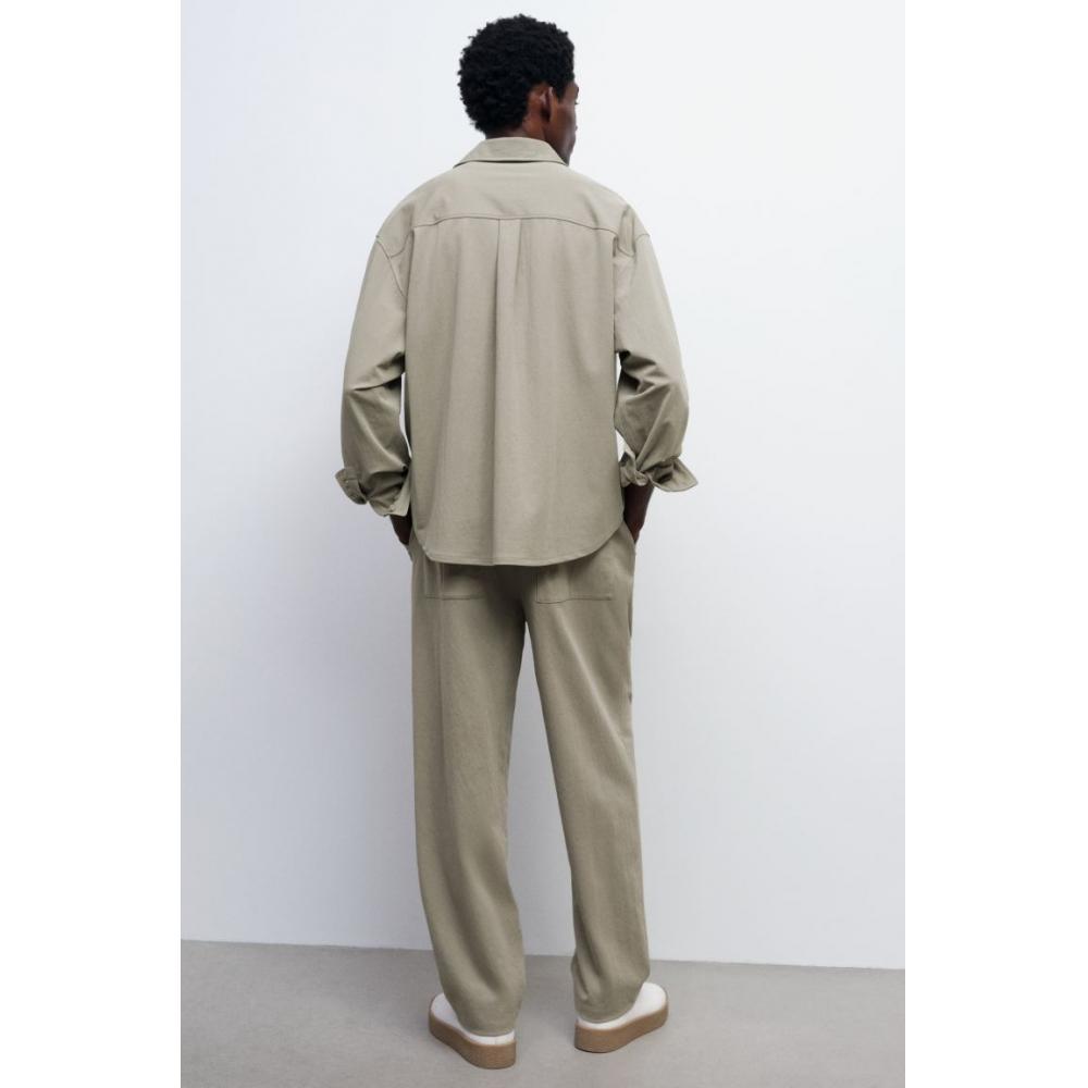 H M Loose Fit sHirt Sage Green