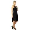 Bimba Women Exclusive Black Georgette Shift Dress Sheer Chick Prom Dress