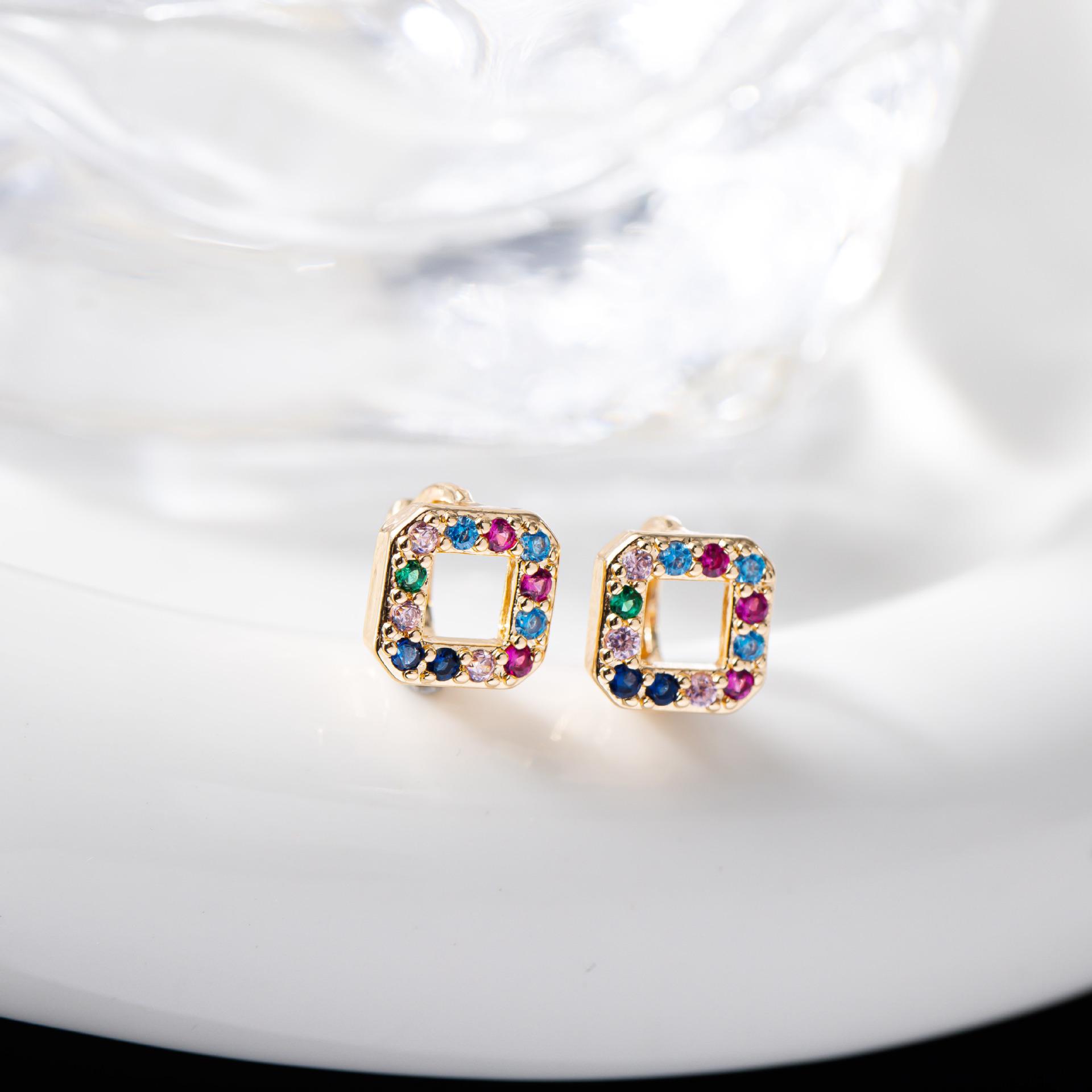 High-End Women s Geometric Diamond Shape Earrings