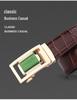 Men's Crocodile Pattern Jade Imitation Leather Belt with Rhinestone Buckle