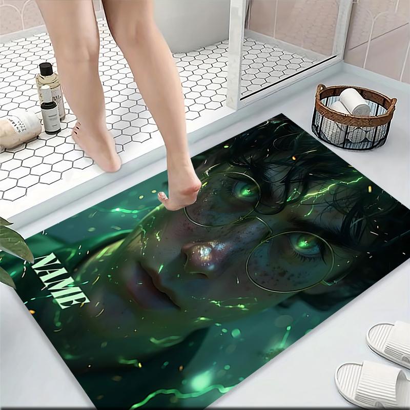 Custom Name Wizard's Ancient Wisdom Carpet Rug Customizable Soft Washable Anti-Slip Home Living Room Sofa Mats Personalized Rug. 090961