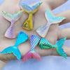 5pcs/set DIY Resin Plated Bottom AB Mermaid Tail Earrings Necklace Bracelet Clothes Decoration Accessories