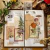 60pcs Time Post Office Series Retro Washi Stamp Stickers Creative Decoration DIY Handmade Aesthetics Scrapbook Supplies