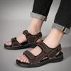 Summer Casual Shoes For Men Beach Sandals Soft Breathable Men Shoes Plus Size 38-48 Outdoor Leather Men