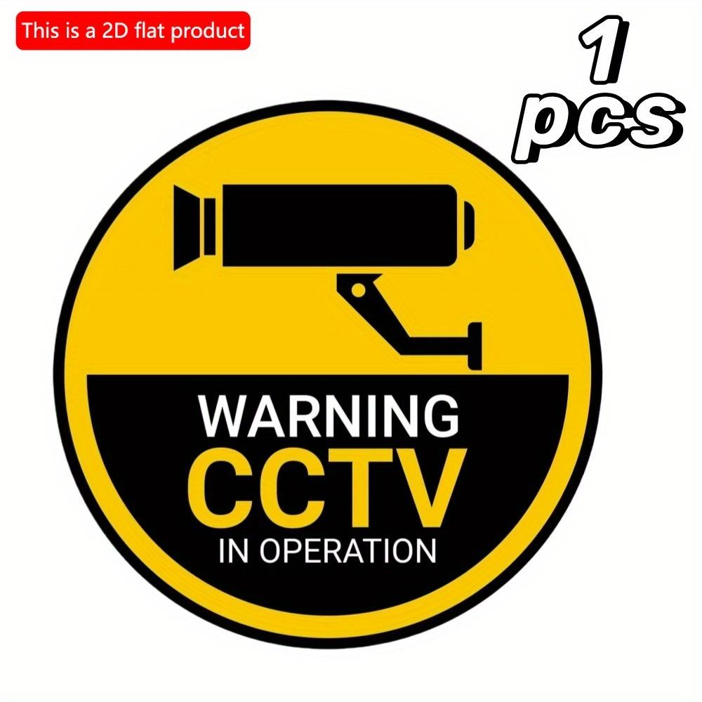 1 szt./2 szt. Płaski znak drewniany 2D "Ostrzeżenie CCTV w użyciu", Znak aktywna kamera - 20 cm, Znaki ostrzegawcze o bezpieczeństwie 24 godziny (okrąg), Znak ostrzegawczy z cyny