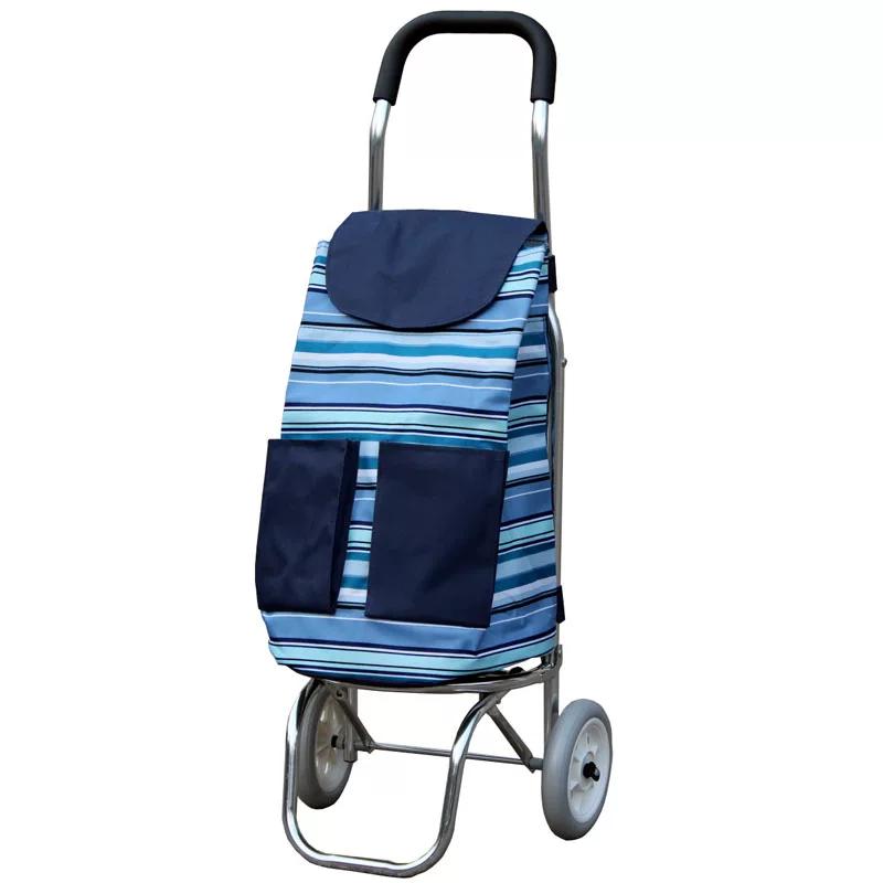 

Aluminum Alloy Foldable Shopping Cart - Lightweight Portable Hand Trolley for Grocery Market,Picnic,Travel & Heavy Duty Carrying