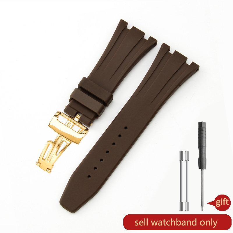 Silicone Watch Strap for AP Aibi 15400 Royal Oak Series Waterproof Sweat-Proof Rubber Watch Band Men's Accessories 26mm27mm28mm