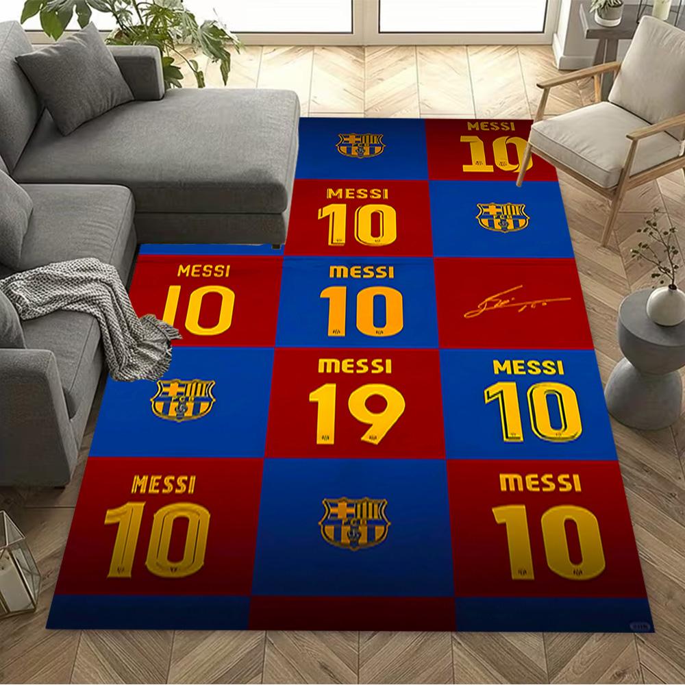 Barcelona Legend Messi Area Rug Perfect for Study room Foyer Bedrooms Dining Room Antislip Carpet Anime Office Decor Best for Christmas