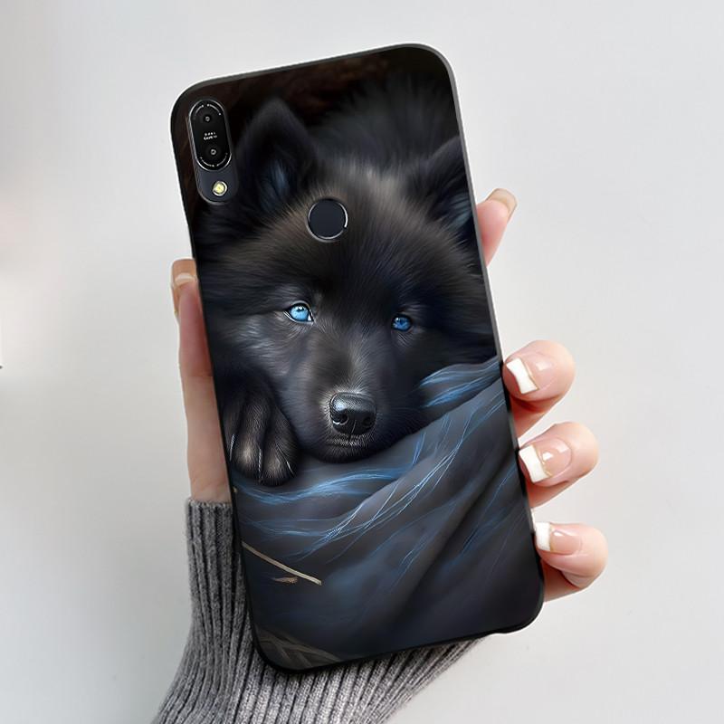 For Asus Zenfone Max Pro M1 ZB602KL ZB601KL X00TD / Max M1 ZB555KL X00PD Case Rabbit Cartoon Animals Black Soft Silicone Cover