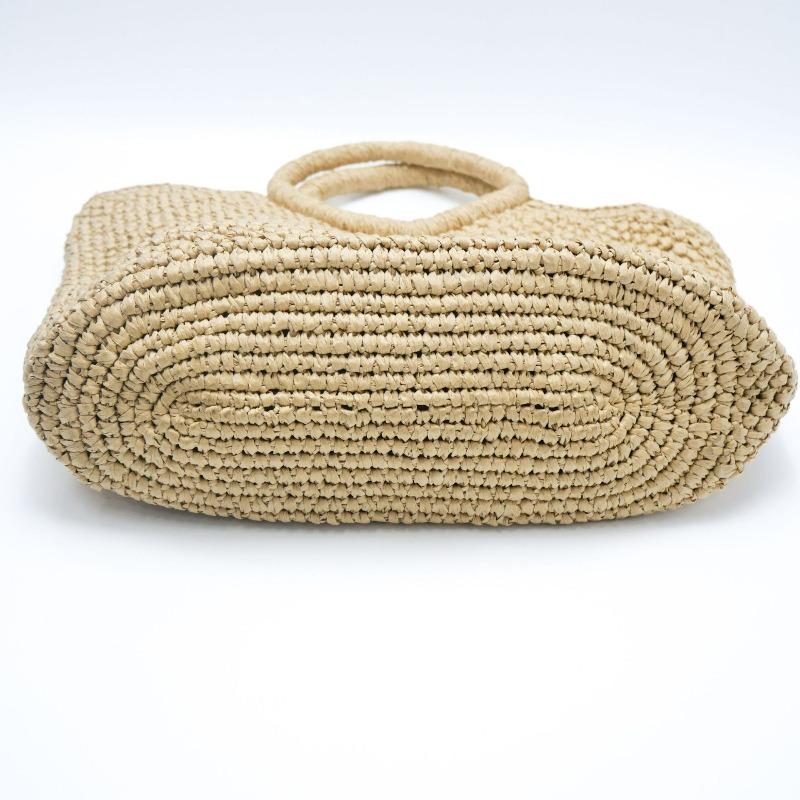 New Straw Bag Women's Simple Solid Color Hand-woven Bag Large Capacity Handbag Holiday Beach Bag